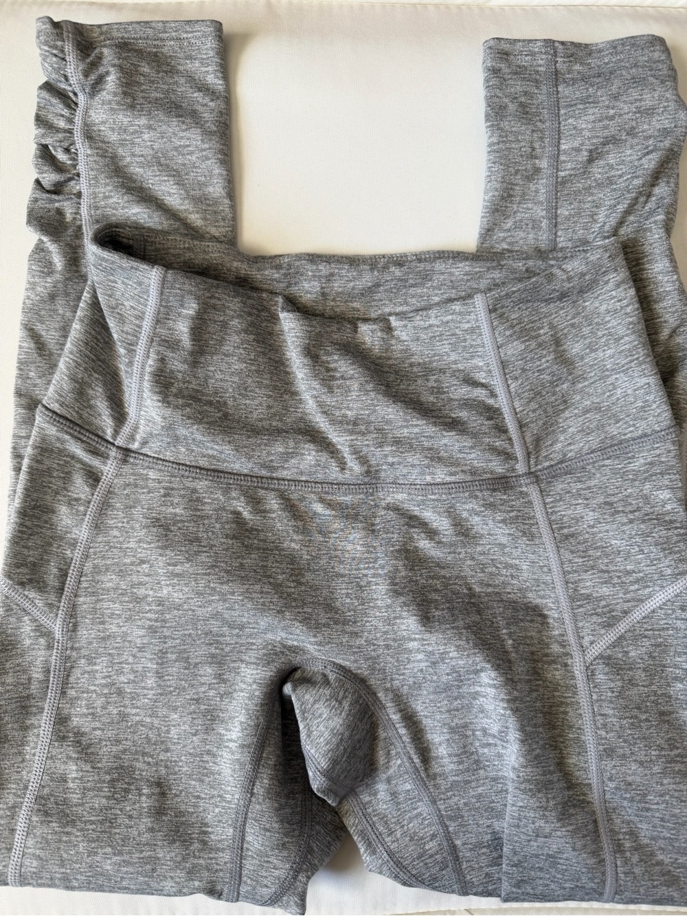 FP Movement Women’s Heathered Gray Ankle Leggings XS Zip Pocket Stretch